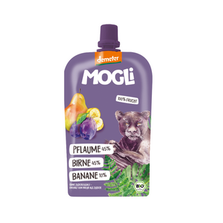 Mogli Plommon, Päron, Banan, 120 g Eko