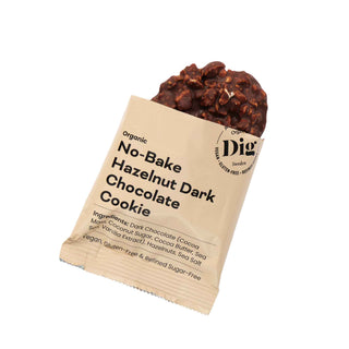 No-Bake Hazelnut Dark Chocolate Cookie, 30 g Eko